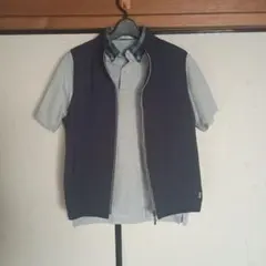 Crocodile ネイビー ポロシャツ M コ゚ールデンベアネイビーのベストМ