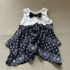 ノースリーブ　トップス　ペイズリー柄