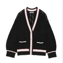 snidel スナイデル　ロゴボタンラインカーディガン