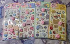肉球シール4枚セット　もちもち　ぷくぷく　シール