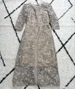 FRAY I.D オーガンジーレースワンピース インナー・収納袋付き　刺繍　0のサムネイル