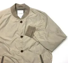 STILL BY HAND　ナイロンブルゾン　46／M　ノーカラーリブ　日本製のサムネイル