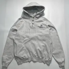 80s エルエルビーン×ラッセル USA製 ヘンリーネックパーカー XL グレー