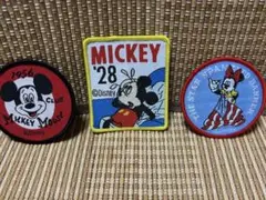 ミッキー　ワッペン3点セット