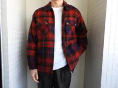 90s ジャケット　メンズ　キルティング　チェック ビンテージ