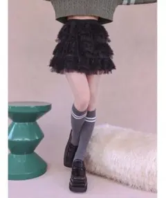 Darich ミックスレースフリルミニスカート