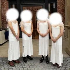 結婚式　サプライズ　ファーストミート　ドレスセット 白ワンピースセット　6点 ファーストミートサプライズ ウェディングドレス ホワイト ドレス 6着