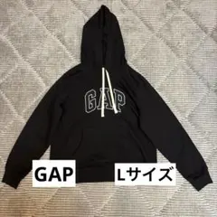 【限定値下げ‼️】GAP ギャップ ロゴパーカー ブラック 裏起毛