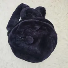 ファー素材 ブラックバックパック