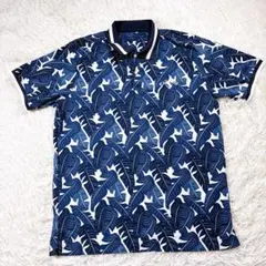 【メンズ3L⭐️美品】キャロウェイ　ゴルフ 半袖ポロシャツ　総柄　メッシュ　大きめ