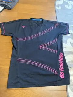 Mizuno バレーボールシャツ ブラック ピンク