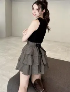 RESEXXY ヘムバルーンフリルミニスカート 新品