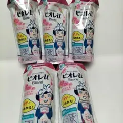[新品]ビオレu　ボディウォッシュ　液体ローズ　340ml　5本セット　つめかえ