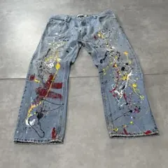極上ペンキ加工 リーバイス505 メキシコ製 グランジデニム 36×30