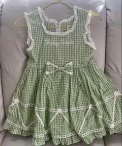 Shirley Temple グリーンチェック ワンピース 120のサムネイル