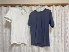 ホワイト ネイビー 半袖Tシャツ 2枚セット