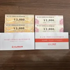 ビックカメラ　コジマ株主優待4000円分