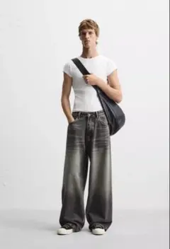 ZARA スーパーバギーフィットジーンズ　EU38