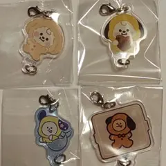 BT21 つながる　アクリル　チャーム　CHIMMY バレンタイン　4点セット