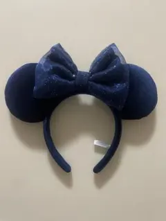 ミッキー耳 ネイビー カチューシャ