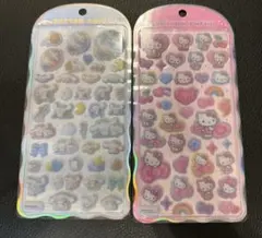 サンリオ　コットンパフィシール　ハローキティ　シナモロール