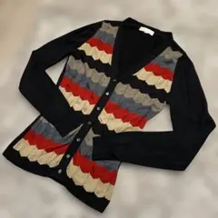 JOHN SMEDLEY 幾何学模様 長袖カーディガン