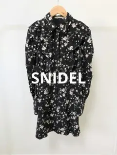【SNIDEL】Sustainableプリントフリルミニワンピース S
