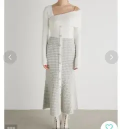 即購入OK♡リエンダ アシンメトリーツイードKnit OP GRY