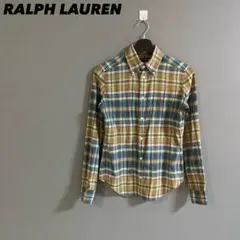 【a2954】RALPH LAUREN 80s マドラスチェックシャツ M