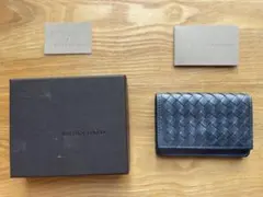 BOTTEGA VENETA ダークブルー（ネイビー ） レザー名刺入れのサムネイル