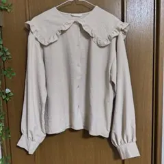 ehka sopo フリルセーラー襟ブラウス
