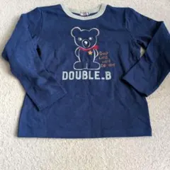 お値下げしました！DOUBLE.B ネイビー クマ刺繍 長袖Tシャツ