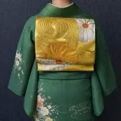 【C3-93】華やぎのある袋帯 単品 六通 ゴールド 408cm 特価商品