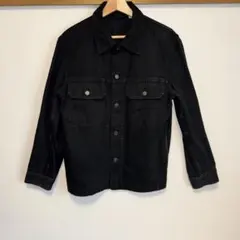 UNIQLO U ブラックデニムジャケット S コットン100%