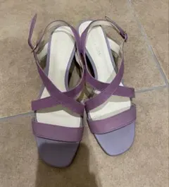 odette e odile パープル サンダル ベルト バイカラー