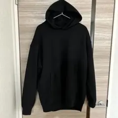 美品ユニクロC スウェットオーバーサイズプルパーカ ブラック XL