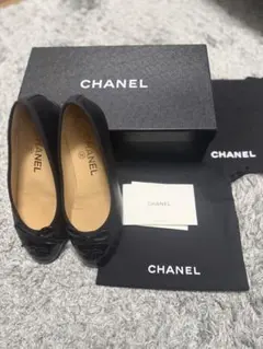 ◆CHANEL バレリーナ シャネル バレエシューズ ブラック 34.5のサムネイル