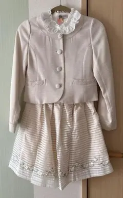 メゾピアノ ジュニア フォーマルスーツ160 ブローチ靴下付き