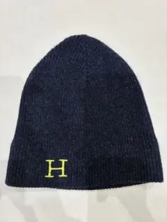 HOLLYWOOD RANCH MARKETネイビー ニット帽 H刺繍