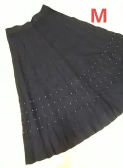 プロポーション Mサイズ ニットスカート 未使用品 ミモレ ブラック