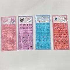 サンリオ　タイルシール　4種類　セット　キティ　シナモ　マイメロ　クロミ