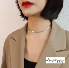 シルバー　スネークチェーン　 サージカルステンレス ネックレス　金属アレルギー