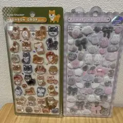 ボンボンドロップシール（柴犬）＆フワフワドロップシール