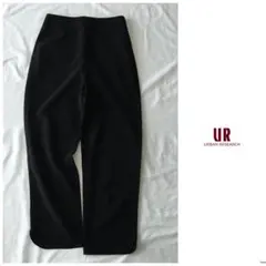 ◎アーバンリサーチ【洗える】ハイウエスト とろみ ストレッチ パンツ 黒