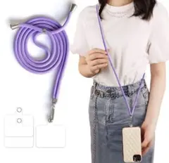 スマホストラップ ネックストラップ 携帯ストラップ 肩掛け　透明タグパッチ