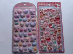 正規品　ハローキティ ボンボンドロップシール　コットンパフィシール