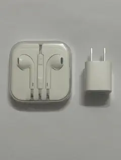 【未使用】Apple純正 イヤホン＋USB電源アダプタ iPhone付属品