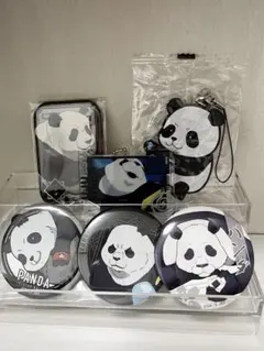 呪術廻戦 パンダ 缶バッジ キーホルダー セット売り