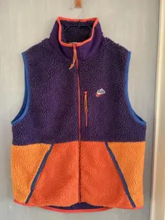 Nike フリースベスト パープル オレンジ