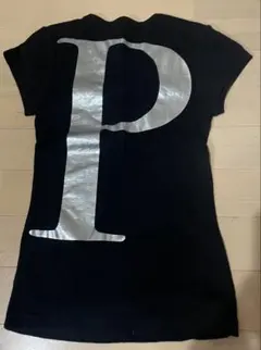 LB-03 半袖Tシャツ ブラック Pロゴ 平成ギャル y2k ピチTシャツのサムネイル